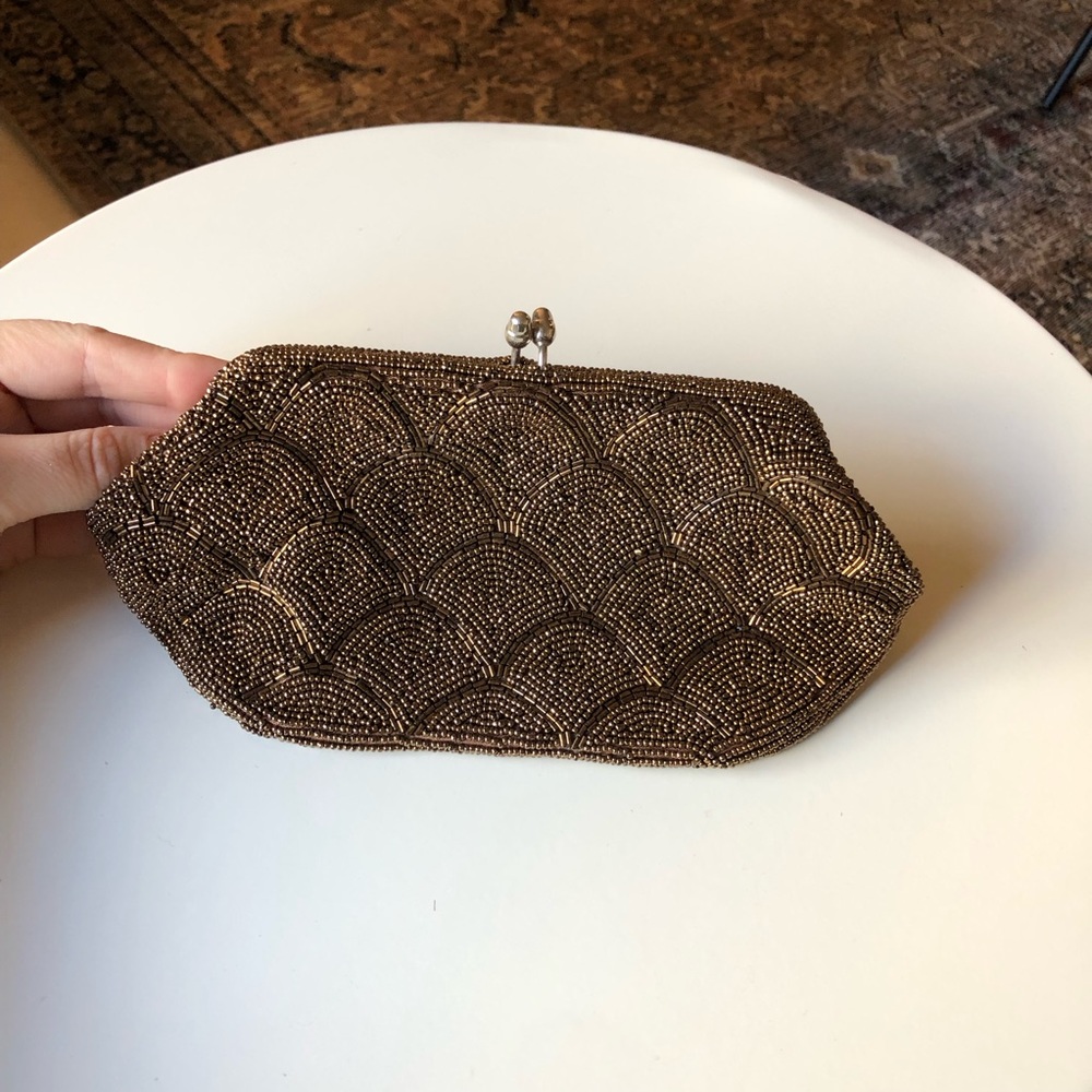 Vintage Japanese Hand-Beaded Clutch